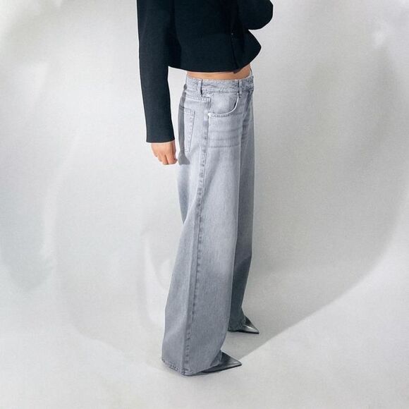 ZARA MID-RISE Z1975 WIDE LEG JEANS
GRAY - Picture 3 of 7